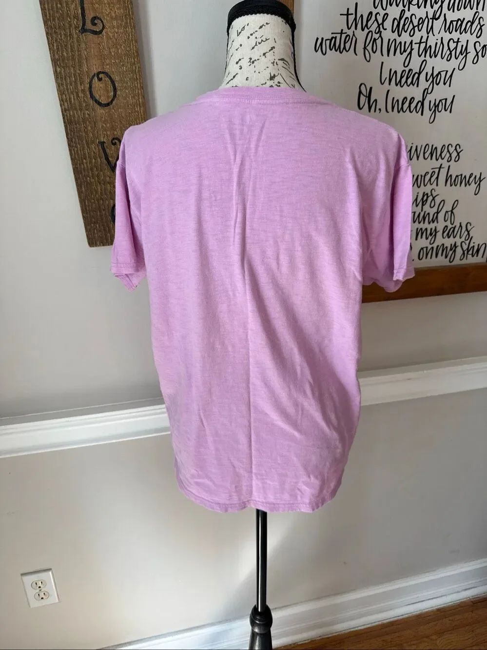 J.Crew Women’s "Sul Mare A Capri" Graphic Tee Short Sleeve T-Shirt Pink Small - Picture 4 of 9
